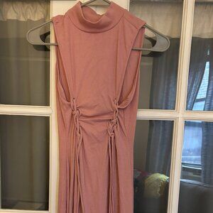 Charlotte Russe Pink Midi Bodycon Dress - M